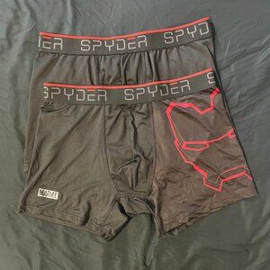 Spyder Men's Marvel Superhero Iron Man Captain America Boxer Briefs - Size Large
